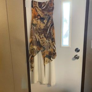 VINTAGE Cadve strapless pants dress